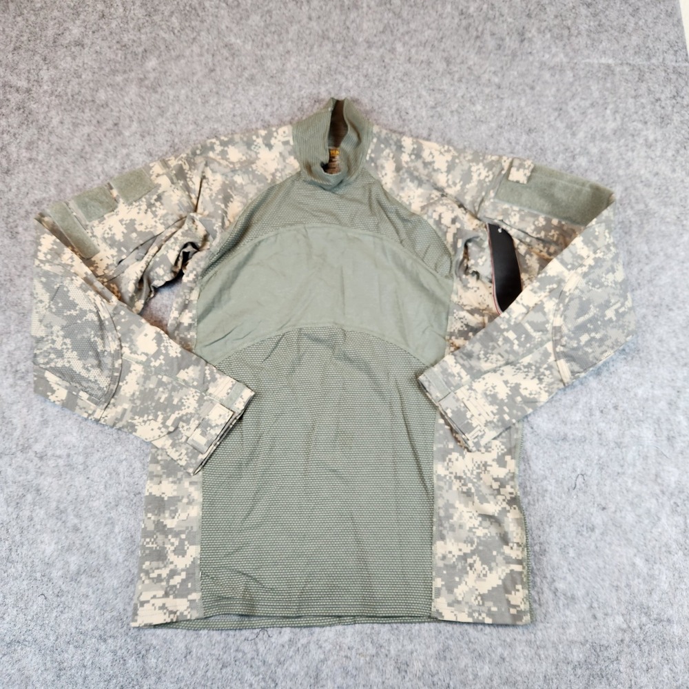 NWT Massif Army Combat Shirt Men L Green Digital Camo Flame Resistant ACS PEO FR